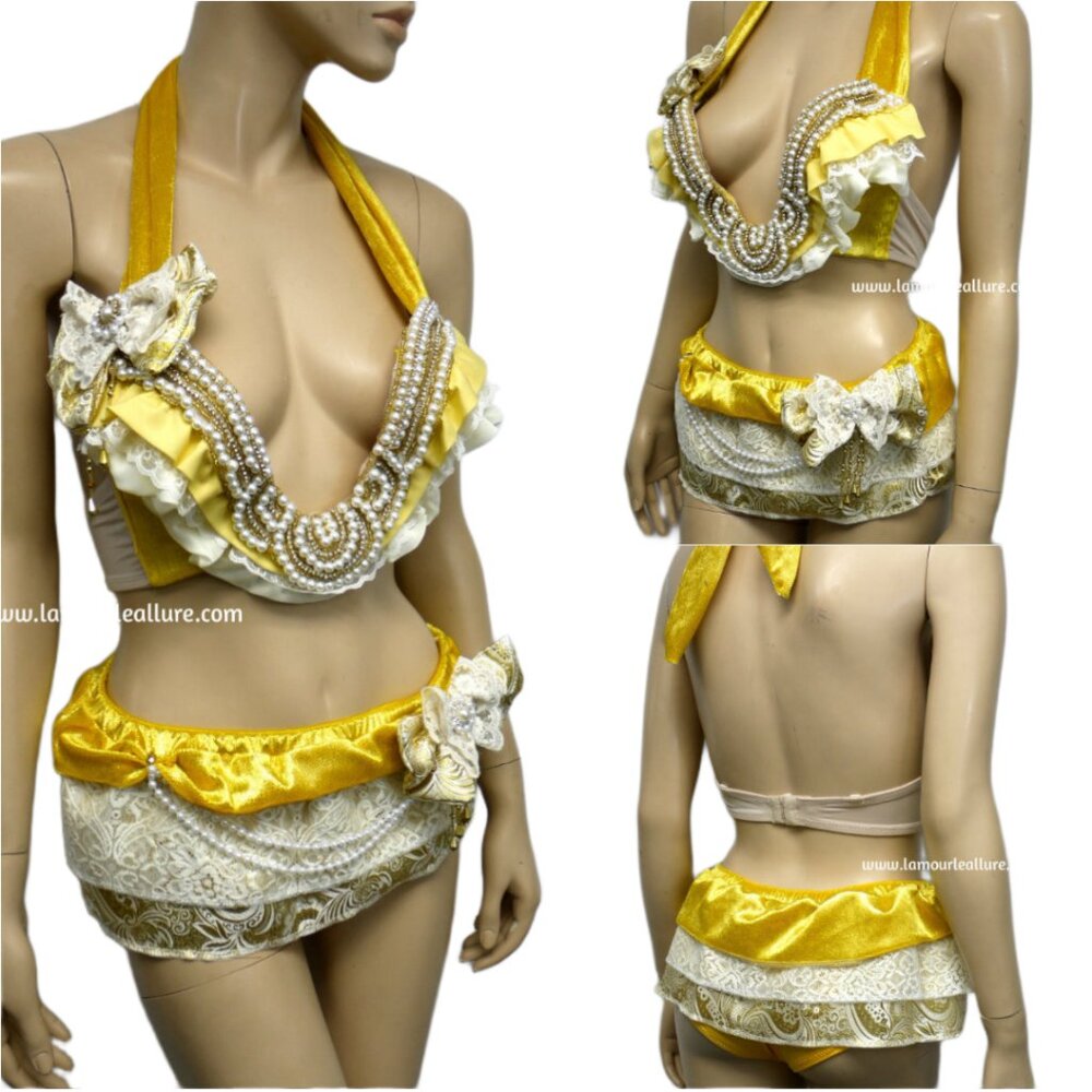 Beauty and the Beast Pearl Belle Plunge Rave Bra